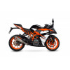 Silencieux SCORPION Serket Parallel inox/casquette ABS noir KTM RC390