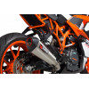 Silencieux SCORPION Serket Parallel inox/casquette ABS noir KTM RC390