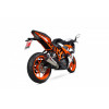 Silencieux SCORPION Serket Parallel inox/casquette ABS noir KTM RC390