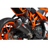 Silencieux SCORPION Serket Parallel carbone/casquette ABS noir KTM RC390