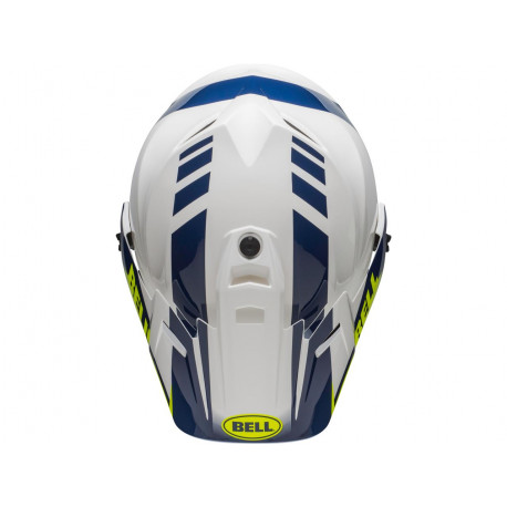 Casque BELL MX-9 Adventure Mips Dash Gloss White/Blue/Hi-Viz taille S