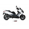 Ligne complète MIVV Urban inox silencieux inox/casquette ABS noire Kymco Downtown 350