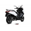 Ligne complète MIVV Urban inox silencieux inox/casquette ABS noire Kymco Downtown 350