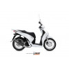 Ligne complète MIVV Stronger inox/silencieux inox noir/casquette carbone Honda SH 125/150