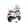 Ligne complète MIVV Urban inox silencieux inox/casquette ABS noire Piaggio Vespa GTS 300