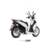 Ligne complète MIVV Urban inox/silencieux inox/casquette ABS noire Honda SH 125/150