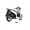 Ligne complète MIVV Speed Edge inox/silencieux Steel Black/casquette carbone Honda SH 300