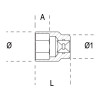 Douille 6 pans 3/8" BETA 8mm