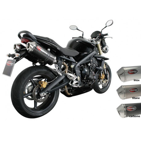 Silencieux Scorpion Factory titane Triumph Street Triple 675