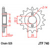 Pignon JT SPROCKETS 14 dents acier pas 525 type 740 Ducati 916