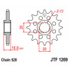 Pignon JT SPROCKETS 16 dents acier pas 520 type 1269