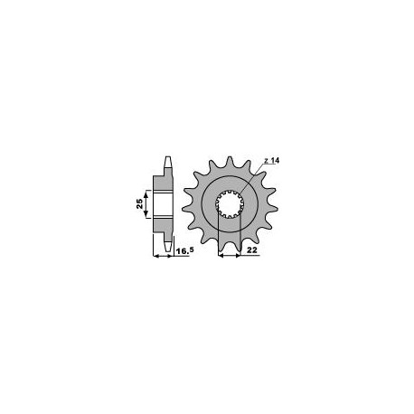 Pignon 14 dents PBR chaîne 525 DUCATI 1098