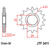 Pignon JT SPROCKETS 16 dents acier pas 520 type 3411 Can-Am/Bombardier