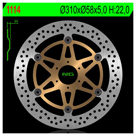 DISQUE DE FREIN AVANT FLOTTANT POUR CBR1100XX '97-98