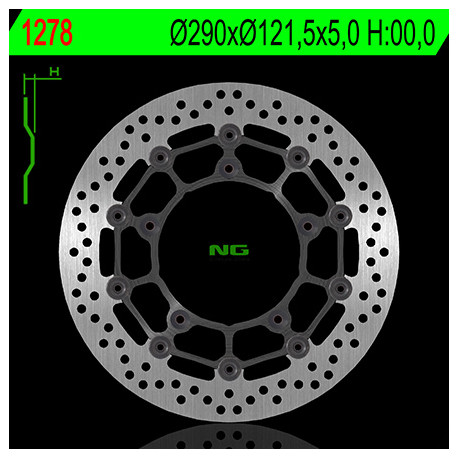 Disque de frein avant NG 1278 rond flottant Suzuki