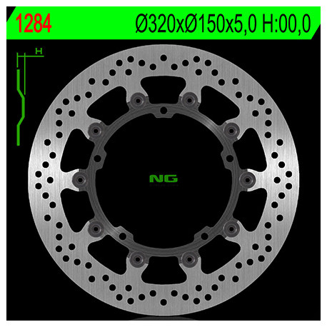 Disque de frein avant NG 1284 rond flottant KTM