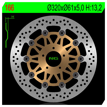 DISQUE DE FREIN FLOTTANT AVANT DROIT