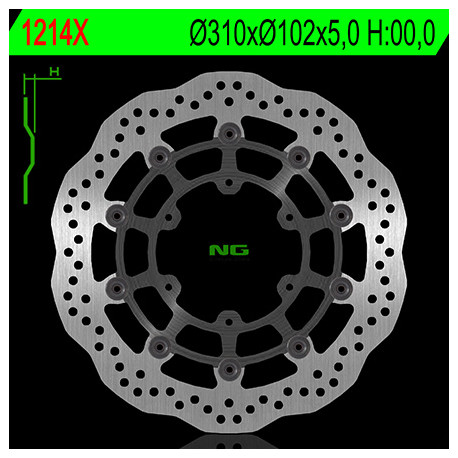 Disque de frein arrière NG 1214X pétale flottant Suzuki