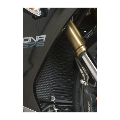 Protection de radiateur R&G RACING alu noir Triumph Daytona 675