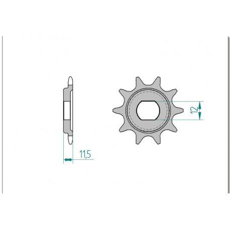 Pignon AFAM 11 dents acier type 94123 pas 420 KTM SX 50 LC Pro Senior