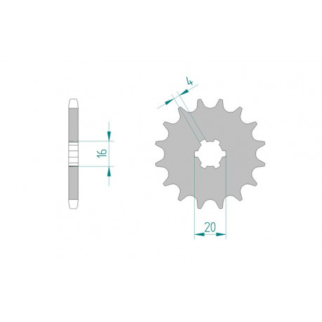 Pignon AFAM 12 dents acier type 28200 pas 428 SCORPA SY 125 F