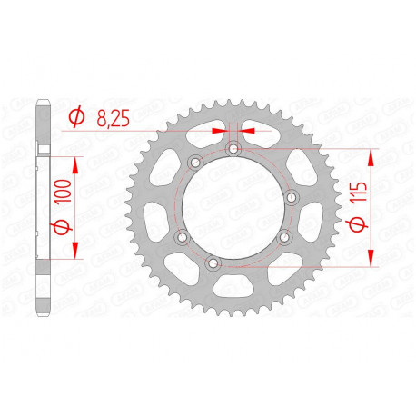 Couronne AFAM 58 dents acier pas 420 type 92115