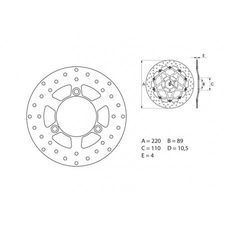 Disque de frein SERIE ORO (remplacement origine)