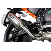 Silencieux SCORPION Serket Parallel inox/casquette ABS noir KTM Duke 690