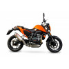 Silencieux SCORPION Serket Parallel inox/casquette ABS noir KTM Duke 690