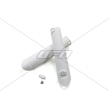 Protections de fourche UFO blanc pour fourche White Power KTM 