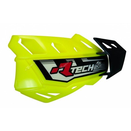 Protège-mains RACETECH FLX type cross/enduro jaune fluo réglable