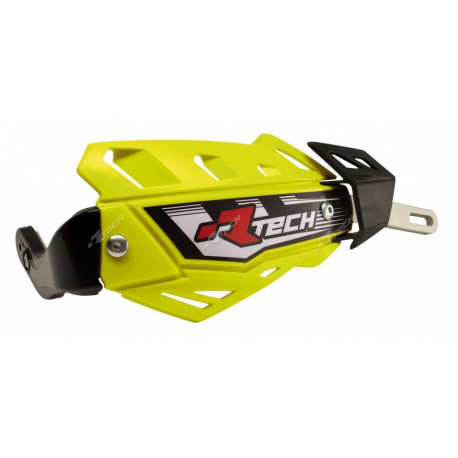 Protège-mains RACETECH FLX intégral jaune fluo avec renfort alu 