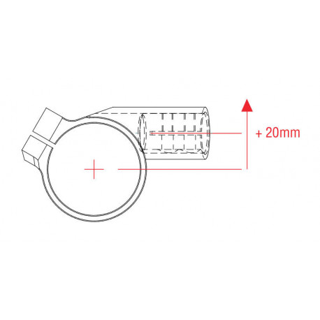 Bracelets LIGHTECH Ø50 hauteur 0mm/déport +20mm/10° noir 