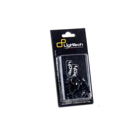 Kit vis de carénage LIGHTECH noir alu (31 pièces) Aprilia Dorsoduro