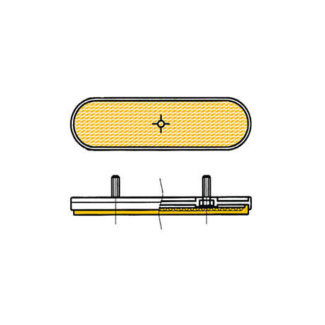 Catadioptre V PARTS ovale 96x27mm orange 