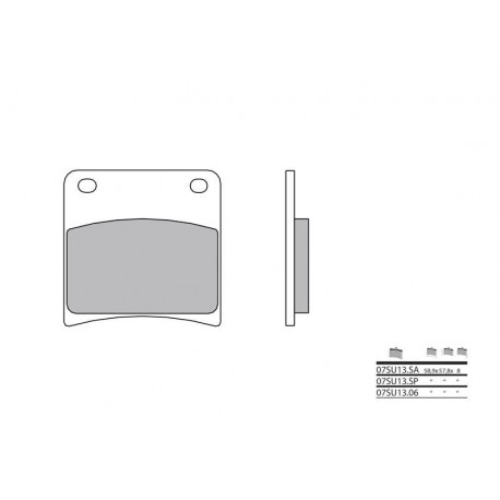 Plaquettes de frein Brembo 07SU13 06 organique