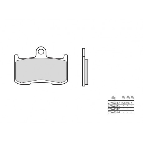 Plaquettes de frein Brembo 07KA23 05 organique