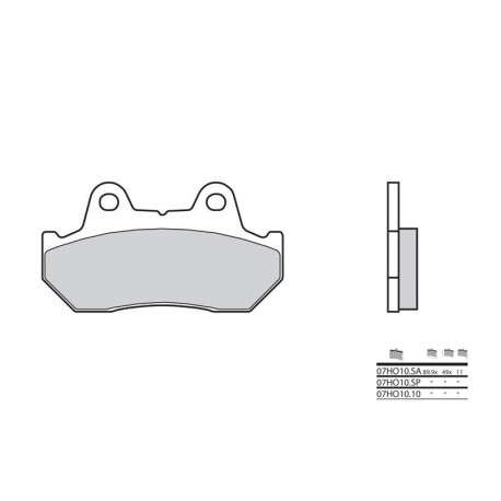 Plaquettes de frein Brembo 07HO10 10 organique