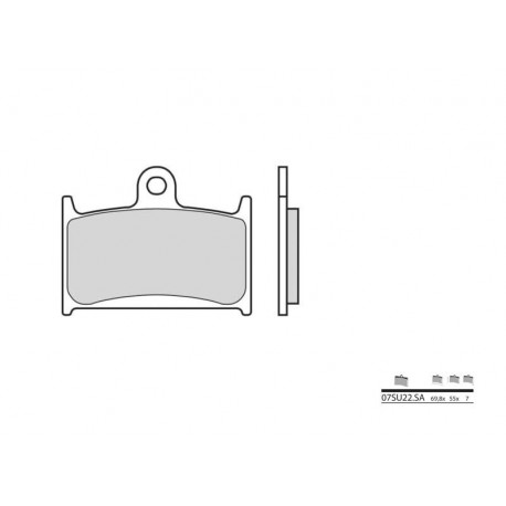 Plaquettes de frein Brembo 07SU22 SA métal fritté