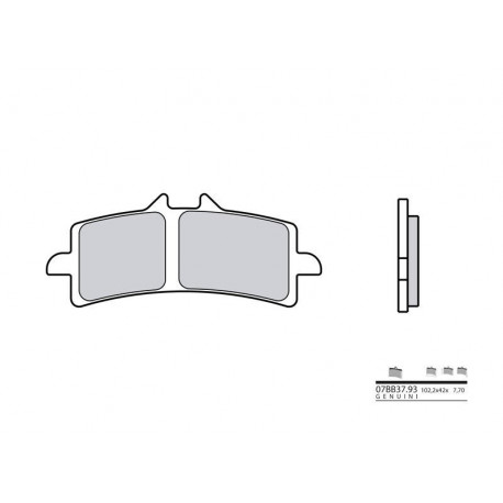 Plaquettes de frein Brembo 07BB37 RC carbone céramique racing