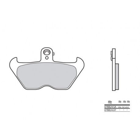 Plaquettes de frein Brembo 07BB24 SA métal fritté