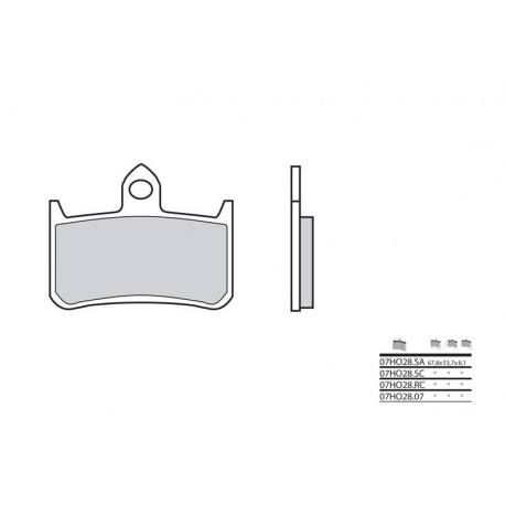 Plaquettes de frein Brembo 07HO28 07 organique