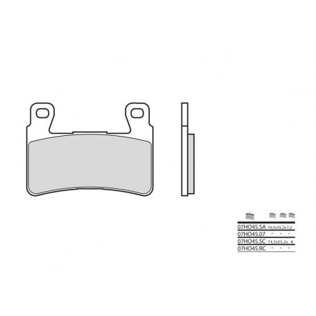 Plaquettes de frein Brembo 07HO45 07 organique