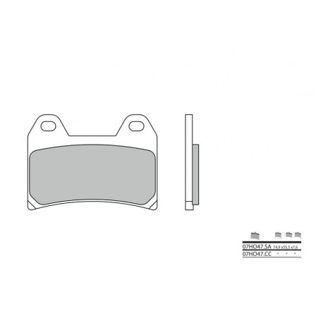 Plaquettes de frein Brembo 07HO47 SA métal fritté