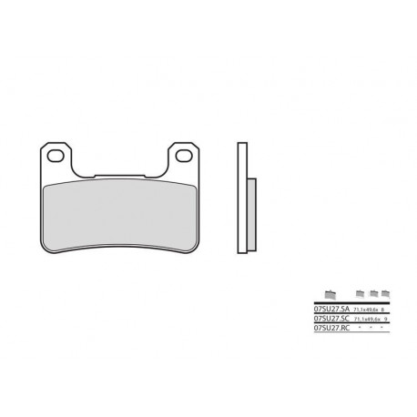 Plaquettes de frein Brembo 07SU27 SA métal fritté