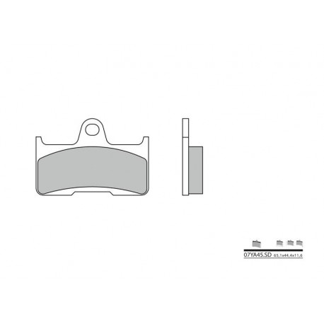 Plaquettes de frein Brembo 07YA45 SD métal fritté