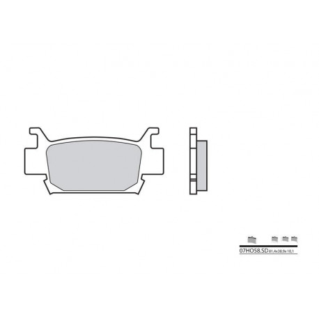 Plaquettes de frein Brembo 07HO58 SD métal fritté