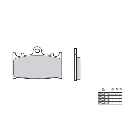 Plaquettes de frein Brembo 07KA13 SA métal fritté