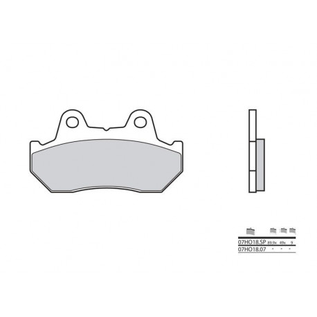 Plaquettes de frein Brembo 07HO18 07 organique