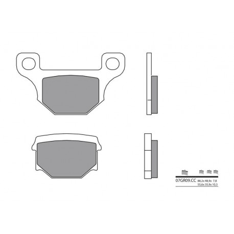 Plaquettes de frein Brembo 07GR09 CC organique